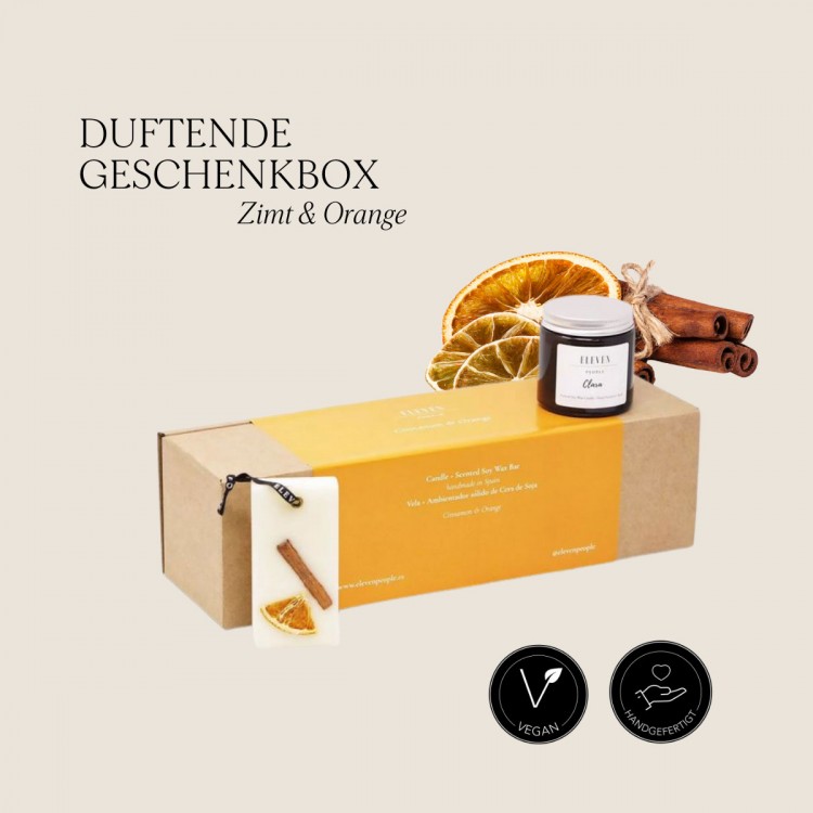 alternatives Produktbild von Geschenkbox Duftkerze & Wachsriegel Zimt & Orange