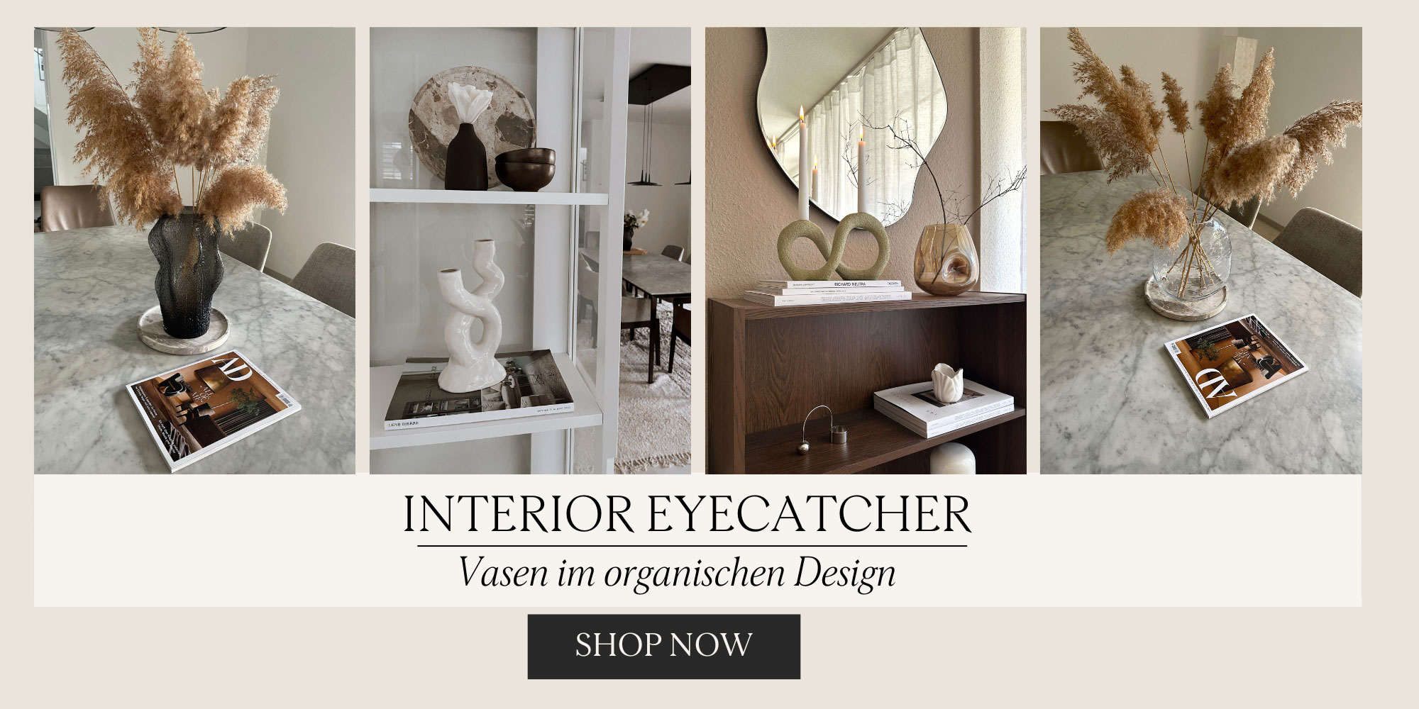 Interior Eyecatcher Vasen in organischem Design - organic shape